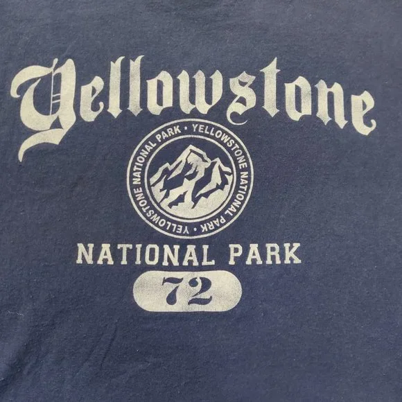 Delta Pro Weight Vintage Yellowstone National Park Souvenir T-Shirt - Picture 3 of 5